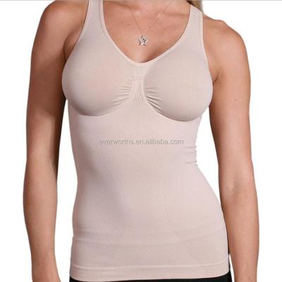 China Shaper Camisoles Antibacterial Seamless Tank With Built In Bra And Underwire for sale