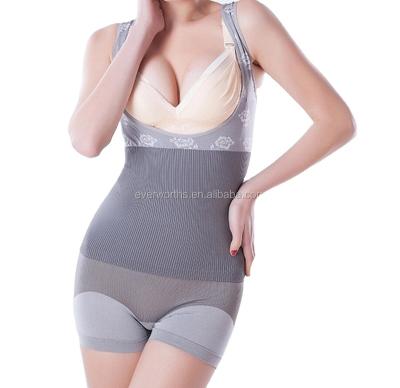 China Nylon Antibacterial Bamboo Spandex Charcoal Bodysuit Seamless Shapewear For Women for sale