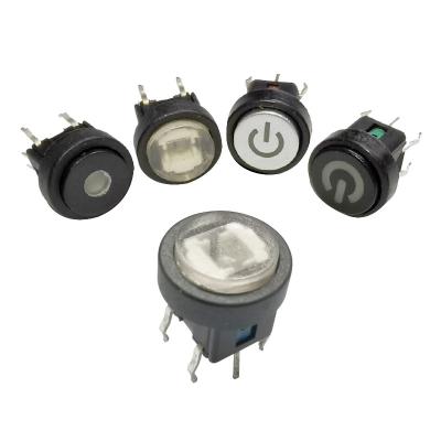 China Good Quality Mini Round Bezel Colorful LED Touch Button Illuminated Tact Switch TL0653 for sale