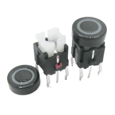 China Newest 6 Pin Miniature Flat Through-hole Momentary Led Tact Switch For PCB TL0671 for sale