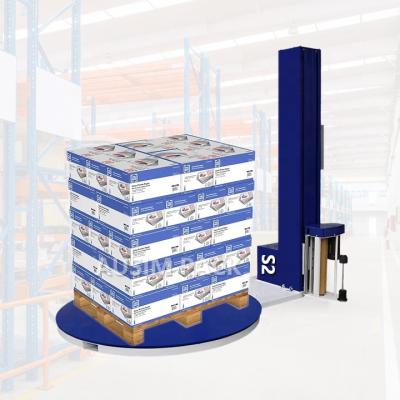 China High Efficiency Easy Operation Wholesale smart small automatic pallet stretch wrapping machine vertical pallet wrapping machine S2 for sale