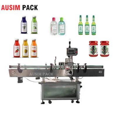 China Food Automatic double side labeling machine,square bottle labeling machine, Automatic Round Bottle Sticker Labeling Machine for sale