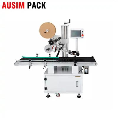 China Food Automatic label applicator machine top bottom labeler labeling machine equipment for sale