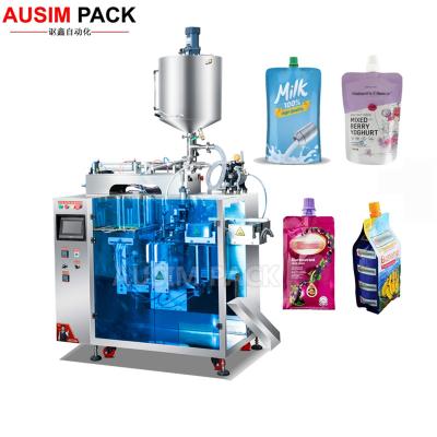 China Food Bag Shaped Stand up Pouch Filling Packing Machine Automatic Ketchup Shampoo Tomato Puree Aluminum Foil Plastic Packaging 350 for sale