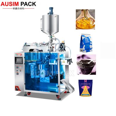 China Food Ausim Pack Automatic Doypack Bag Stand up Pouch Packaging Detergent Oil Juice Ketchup Paste Sauce Filling Liquid Packing Machine for sale