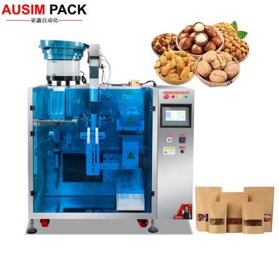 China Food Ausim Pack horizontal packing machine manufacturers coffee beans granule premade zipper bag doypack packaging machines for sale