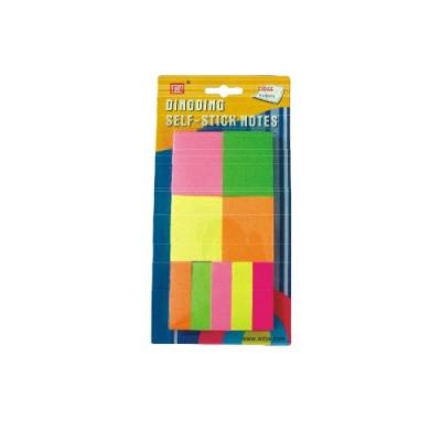 China Cover Self Adhesive Custom Index Neon Sticky Notes With Blister Card Notepad Marker Marker Sticky Note for sale