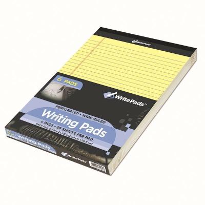 China Custom Paper 6 Pack 12 Pack A4 A5 Self Adhesive Yellow White Legal Notepad Paper Set for sale