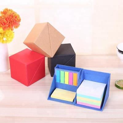 China JUNWEI self adhesive oldable square cube note, high quality sticky note set box for sale