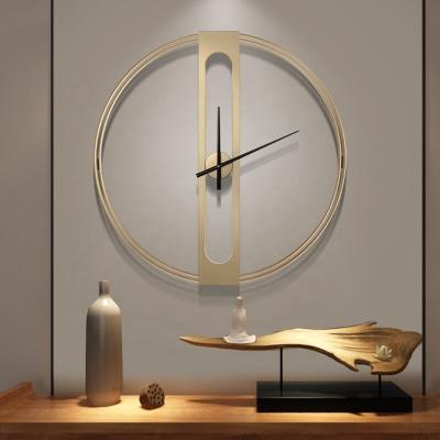 China Modern new fashion design black and gold antique style wall clock for home decoration for sale