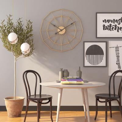 China Antique Style 24 Inch New Design Silent Wall Clock Metal Rustic Decorative Clocks Retro Large Around Vintage Handmade Style for sale