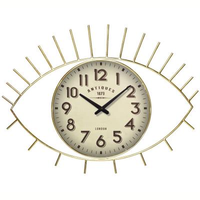 China Unique Antique Style Design Eyes Shape Silent Wall Clock For Study Factory Direct 3D Cheap Creative Clock For Home Decoration for sale