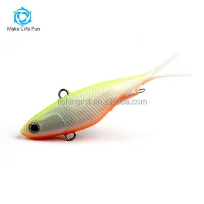 China Japanese Soft Vibe Fishing Lures Wholesale 95mm/17g Transam Realistic Japanese Plastic Soft Band Vibe Fishing Lures for sale