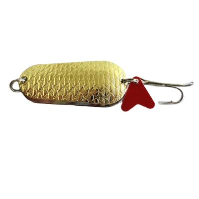 China With Gold Hooks KK7010-25g/Silver Metal Freshwater Bait With Hooks Metal Bait Fishing Lure Spoon for sale