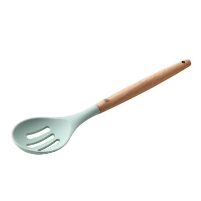 China Sustainable 12 Pcs Set Silicone Utensils Set Silicone Sloted Spoon With Bucket for sale