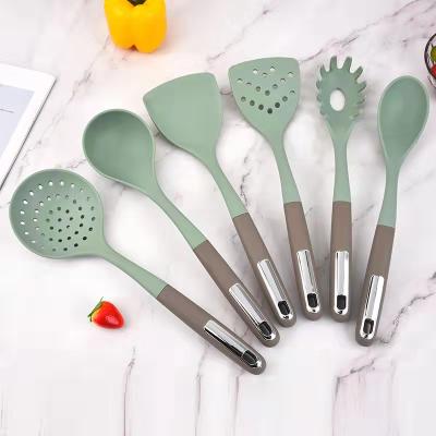 China NEW Kitchen Sustainable Cookware Set Nonstick Silicone Cooking Utensils Spatula Set Silicone Kitchen Instrument Utensil Set for sale