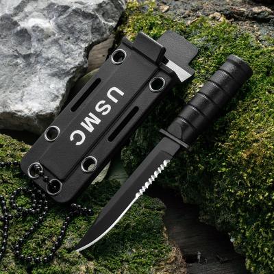 China Non-variable mini chain knife survival collar knife outdoor pocket knives with sheath for sale