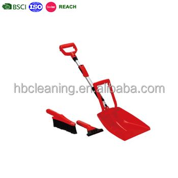 China Multifunctional portable ice scraper 3 in 1 snow shovel with brush in long handle scraper is heavy duty ice scraper for sale