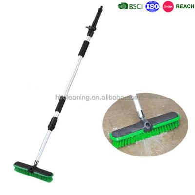 China Plastic Telescopic Water Flow Through Garden Brushes, Outdoor Quick Brush for sale