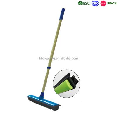 China Plastic sweepa rubber broom, floor broom with rubber squeegee for sale