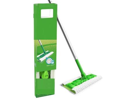 China 14 Year Viable Factory For Starter Kit Floor Cleaning Sweeper With 1 Mop Refills 19 Dry And Wet Floor Mop Sweeping Mop Kit for sale