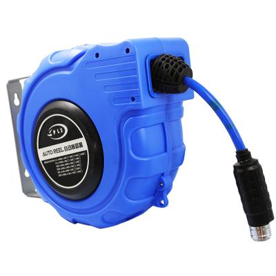 China Adjustable Blue Water Hose Reels For Car Wash Steel Wire Hoses for sale