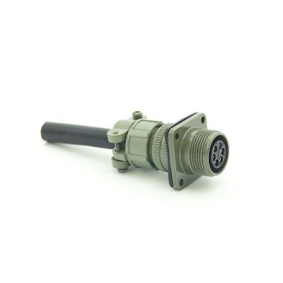 China Military Aviation 5015 6 Pin Electrical AC/DC Bulkhead Plug Connector for sale