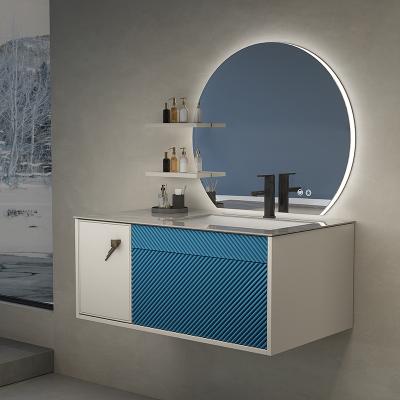 China Modern Professional Manufacturer Set With Sink Vanity Cabinets Wall Mounted Bathroom Vanity for sale