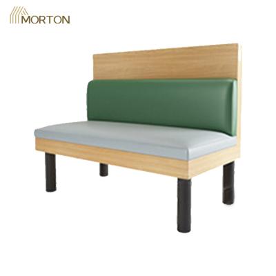 China Modern Custom Used Wooden Restaurant Furniture PU Leather Seating Upholstered Booths For Modern Restaurant for sale