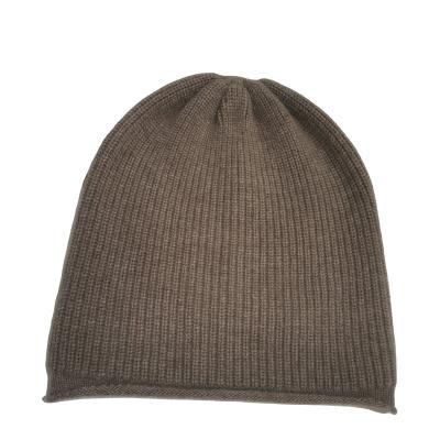 China Soft Touch Feeling Popular Pure Cashmere Knitted Beanie Hat Unisex for sale