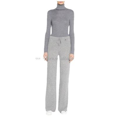 China Fashionable Women 100% Cashmere Anti-pilling Knitted Super Warm Loose Pants for sale