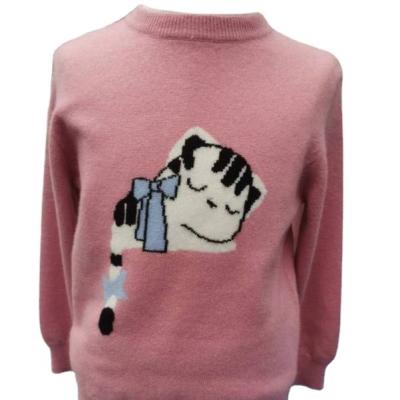 China Anti-pilling Cute 100% Cashmere Kids Pullover Sweaters for sale