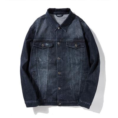 China Sustainably Fast Delivery Men's Distressed Denim Jackets Autumn Winter Denim Jacket Washed for sale