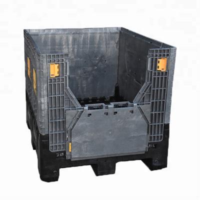 China Solid Plastic Collapsible Large Box 800L Collapsible Plastic Containers Crate for sale