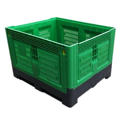 China Solid Cartons Folding Pallet Box Container Crates Plastic / Plastic Container Box For Fruit Storage for sale