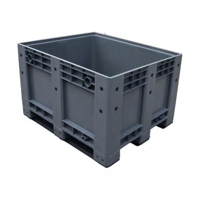 China HOT Selling Solid HDPE Plastic Pallet Box Heavy Duty Storage Stacking Plastic Pallet Box 1200*1000 for sale