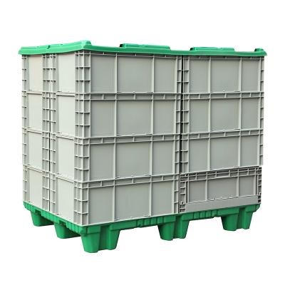 China Heavy Duty Durable Industrial HDPE Tool Rack Reusable Industrial HDPE Sleeve Pallet Box Reusable Stackable Pallet and Lid System For EU Crate for sale