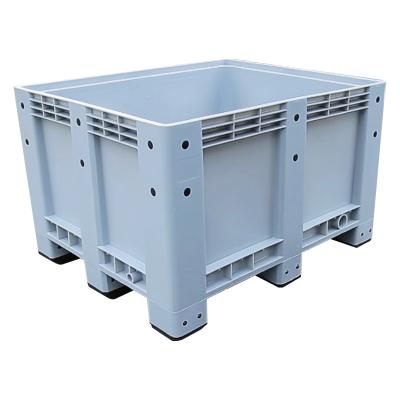 China 1200*1000*760mm Big Storage Industrial HDPE Recycled Plastic Pallet Box In Lid For Shipping for sale