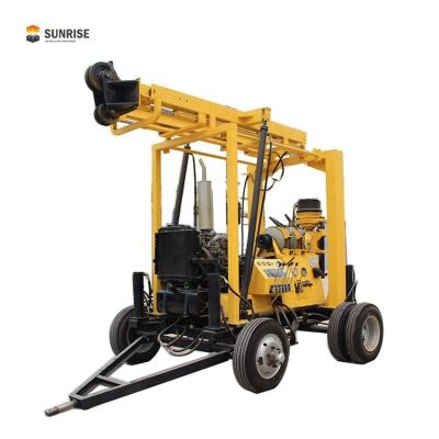 China energy & Hot Sales XYX-3 Mining Four Wheel Trailer 600 Meter Depth Water Hydraulic Drilling Rig Core Drilling Rig for sale