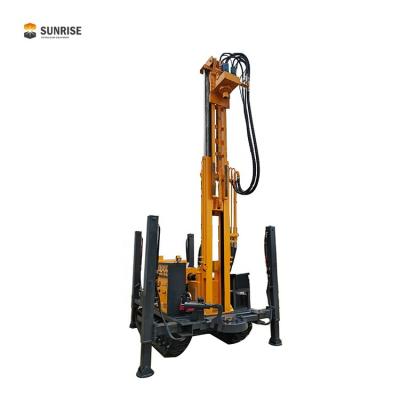 China Manufacturing Plant Crawler rotary drilling Depth 200m 180m air compressor mine diesel power DTH water well drilling rig for sale