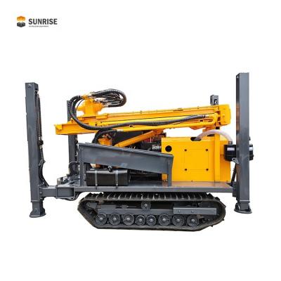 China Rotary Crawler Mine DTH Drilling Rig Depth 260m 180m Water Rig Compressor Compressor Air Source Construction Material Water Well for sale