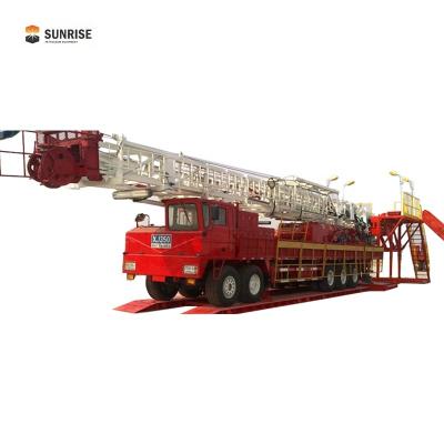 China energy & API Mining Standard 60 Tons Load XJ350 Rig XJ10 Workover Rig Truck-mounted Drilling Rig For Oilfield for sale