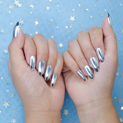 China Special Design Metallic Silver Nails Nails For Cool Party Nails for sale