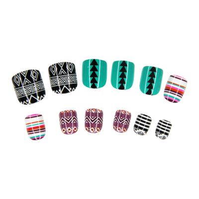 China Design Nature Nails Color Style Kids Artificial Nails Girls Birthday Party Gift Make Up Colorful Nails Press On Nails for sale