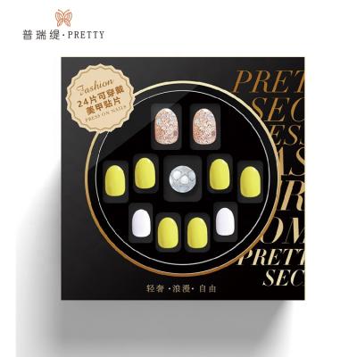 China Custom Design 24 Pcs Private Label Factory Price Fake Nails Design for sale