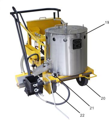 China Thermoplastic Pavement Marking Equipment , Thermoplastic Road Line Marking Machine for sale