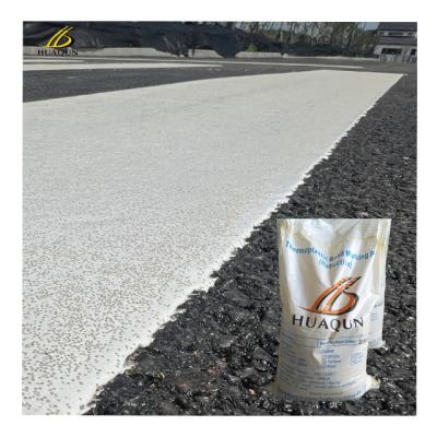 China Fast Dry High Reflective White Thermoplastic Road Marking Paint With 15% Premixed Glass Beads For Road Line Marking for sale