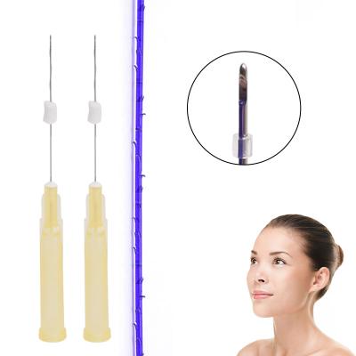 China Easy to use best face eyebrow lift sutures hilos tensores price fio pdo eye thread 30G 38mm surgical facial lifting pdo threads for sale