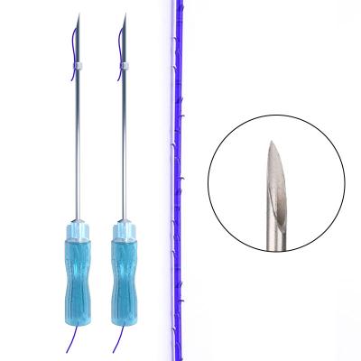 China Easy to use sutures 3D tooth medical absorbable needle 23G 60mm face lifting pdo disposable sharp thread for sale