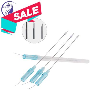 China Easy to use 4D W 19G 100mm blunt tooth cannula pdo thread lifting blunt face lift needle thread for sale